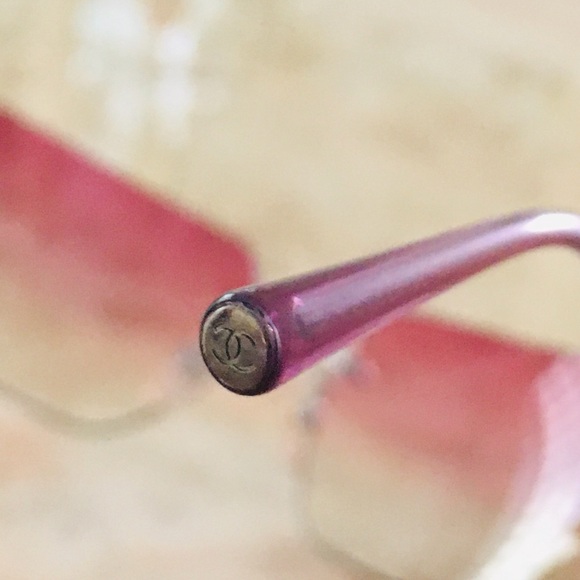 ❌SOLD❌ CHANEL pink rimless CC sunglasses 4017-D - Picture 6 of 8